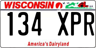 WI license plate 134XPR