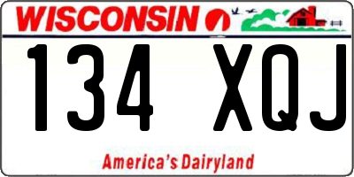 WI license plate 134XQJ