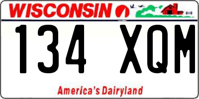 WI license plate 134XQM
