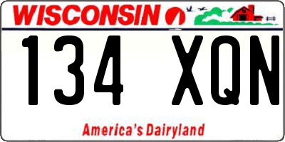 WI license plate 134XQN