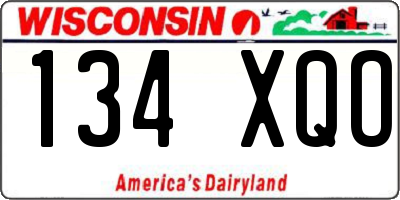 WI license plate 134XQO