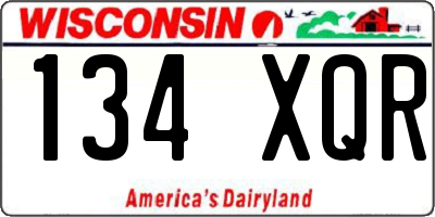 WI license plate 134XQR