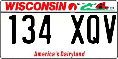 WI license plate 134XQV