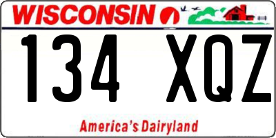 WI license plate 134XQZ