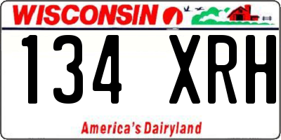 WI license plate 134XRH