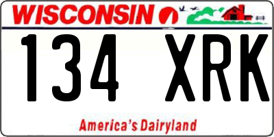WI license plate 134XRK