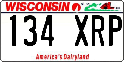 WI license plate 134XRP