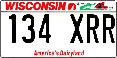 WI license plate 134XRR