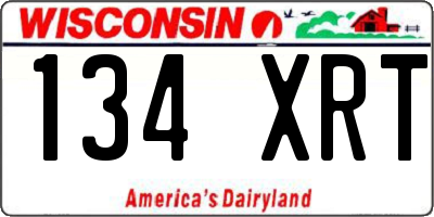 WI license plate 134XRT