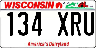 WI license plate 134XRU