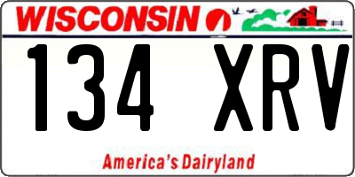 WI license plate 134XRV