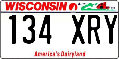 WI license plate 134XRY