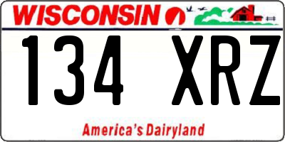 WI license plate 134XRZ