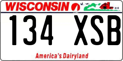 WI license plate 134XSB
