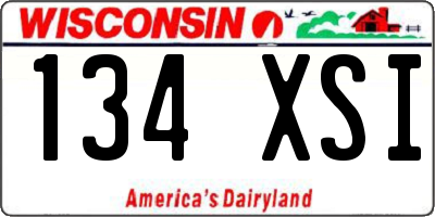 WI license plate 134XSI