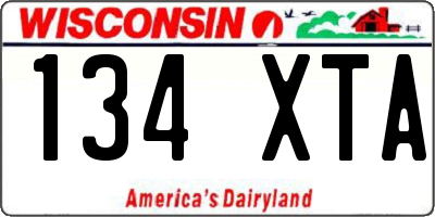 WI license plate 134XTA