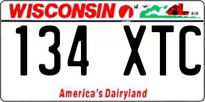 WI license plate 134XTC