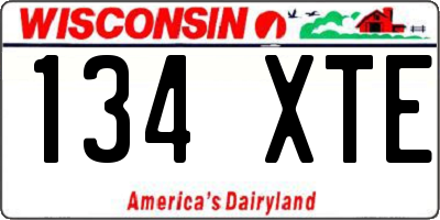 WI license plate 134XTE