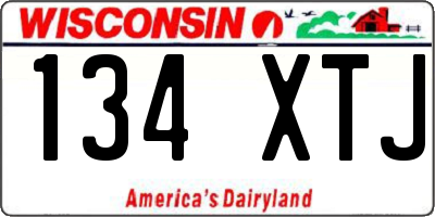 WI license plate 134XTJ