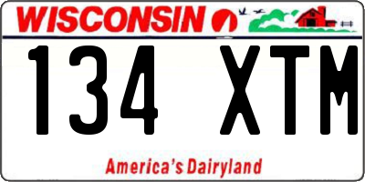 WI license plate 134XTM