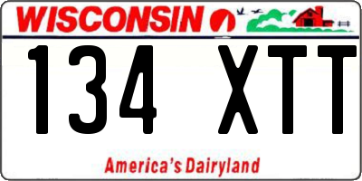 WI license plate 134XTT