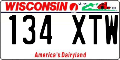 WI license plate 134XTW