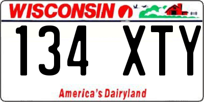 WI license plate 134XTY
