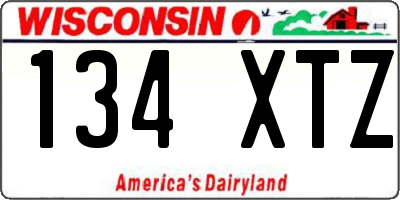 WI license plate 134XTZ