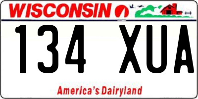 WI license plate 134XUA