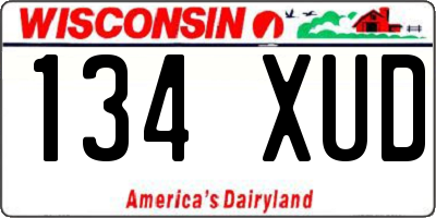WI license plate 134XUD