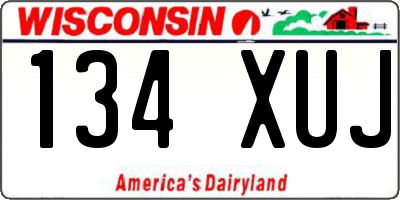 WI license plate 134XUJ