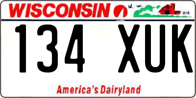 WI license plate 134XUK