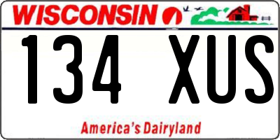 WI license plate 134XUS