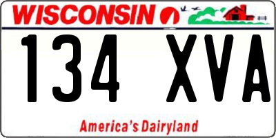 WI license plate 134XVA