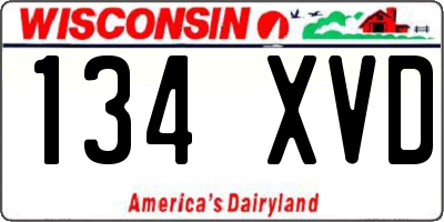 WI license plate 134XVD