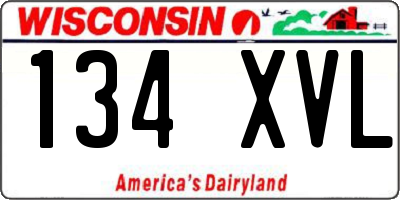 WI license plate 134XVL