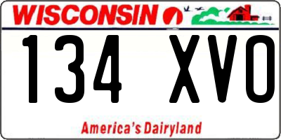 WI license plate 134XVO
