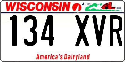 WI license plate 134XVR