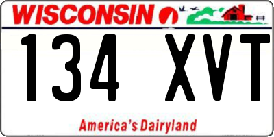 WI license plate 134XVT