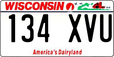 WI license plate 134XVU