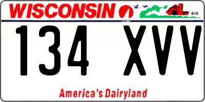 WI license plate 134XVV