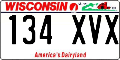 WI license plate 134XVX