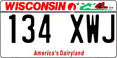 WI license plate 134XWJ
