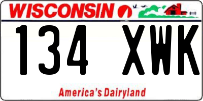 WI license plate 134XWK