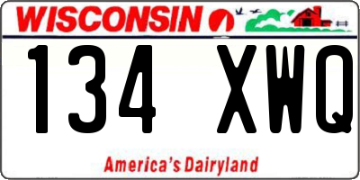 WI license plate 134XWQ