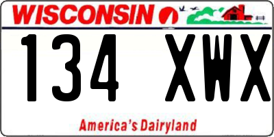 WI license plate 134XWX