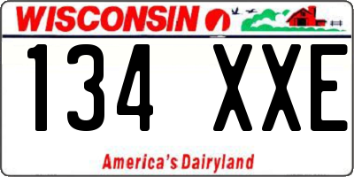 WI license plate 134XXE