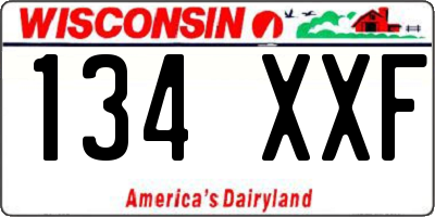 WI license plate 134XXF