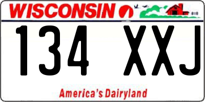 WI license plate 134XXJ