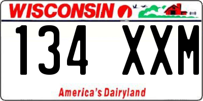WI license plate 134XXM